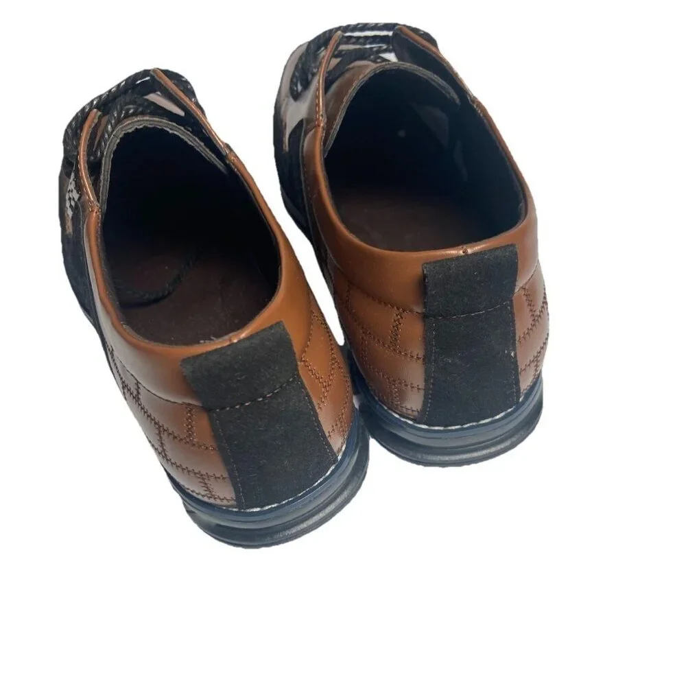 Recyphi‎ Men's Size 10.5 Derby Lace-Up Brown and Black Oxfords Gatsby Rockabilly